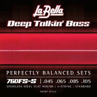 La Bella 760FS-S Deep Talkin’ Bass Flats Standard 45-105 Short Scale