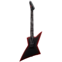 LTD EXL-7 Baritone Black Metal Black Red Burst Satin