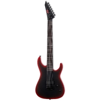 LTD M-7HT Baritone Black Metal Black Red Burst Satin