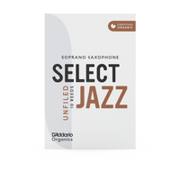 D'Addario Organic Select Jazz Unfiled Soprano Saxophone 10 Pack - 2 Hard