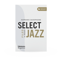 D'Addario Organic Select Jazz Filed Soprano Saxophone 10 Pack - 2 Hard