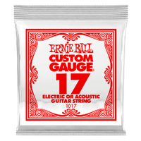 Ernie Ball .017 Plain Steel Electric Or Acoustic Guitar String