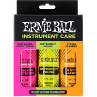 Ernie Ball Instrument Care 3-Pack with Microfiber Polish Cloth