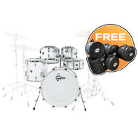 Gretsch RN2-E825-PW Renown 5pc Shell Pack with Bonus Case Set