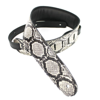DSL SKG25-33-1 2.5" Snakeskin White & Black Guitar Strap