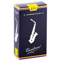 Vandoren VASR2125 E♭ Alto Traditional Saxophone Reed 2.5 - 10 Pack