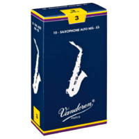 Vandoren VASR213 E♭ Alto Traditional Saxophone Reed 3.0 - 10 Pack