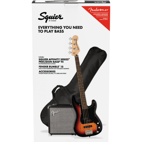 Squier Affinity Precision Bass PJ Pack 3-Color Sunburst