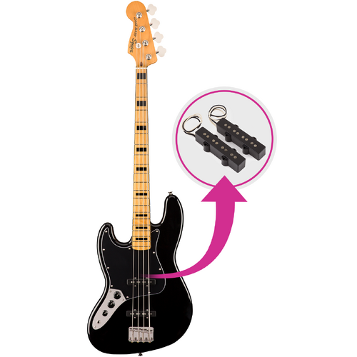 Squier Classic Vibe '70s Jazz Bass LH BK w/ Upgraded Fender Pickups