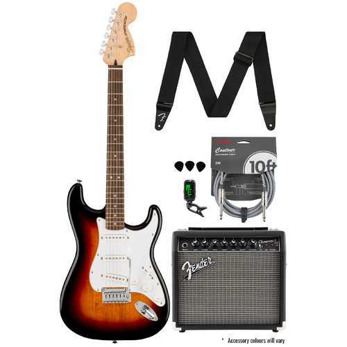 Squier Affinity Stratocaster 3-Color Sunburst Bundle