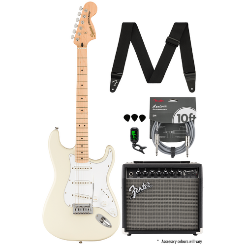 Squier Affinity Stratocaster Olympic White Bundle