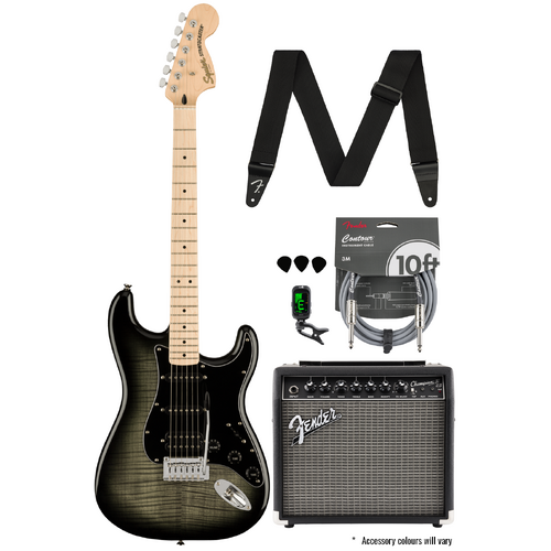 Squier Affinity Stratocaster HSS Black Burst Bundle