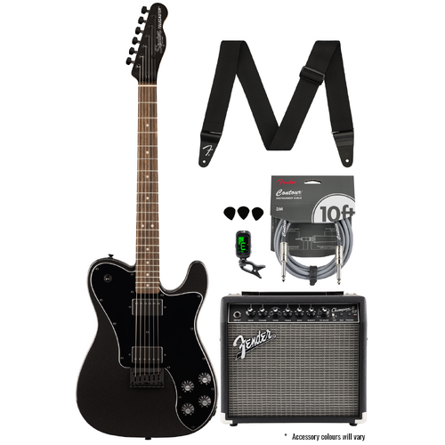 Squier FSR Affinity Telecaster Deluxe Metallic Black Bundle