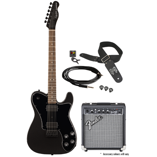 Squier FSR Affinity Telecaster Deluxe Metallic Black Bundle