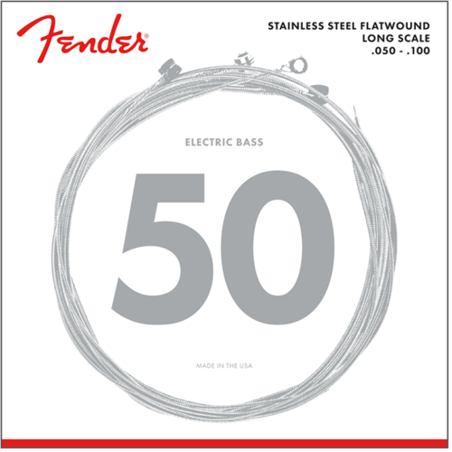 Fender 9050ML Stainless Flatwound Bass Strings .050-.100