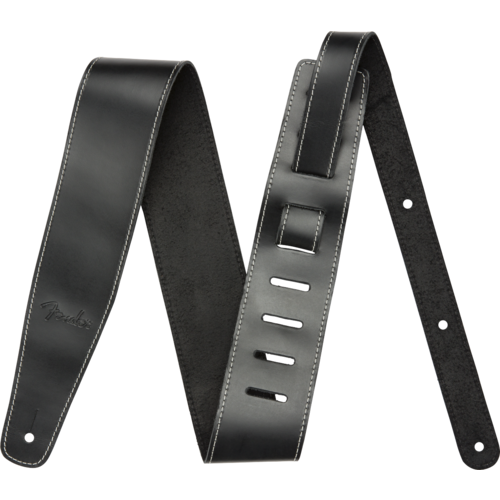 Fender Broken-In Leather Strap Black 2.5"