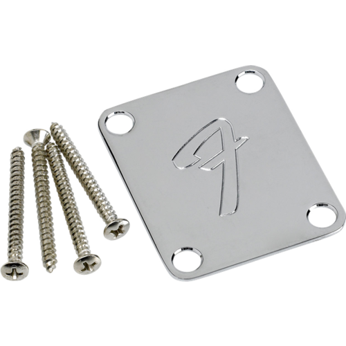 Fender 4-Bolt Vintage-Style Neck Plate "F" Chrome