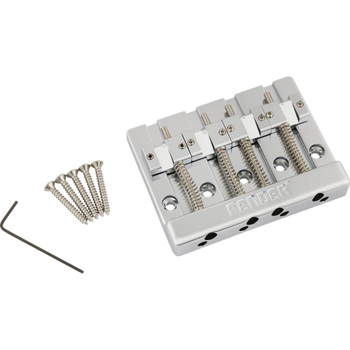 Fender HiMass 4-String Bass Bridge Assembly with Brass Saddles