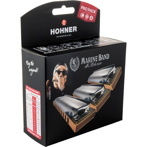 Hohner Marine Band 1896 Harmonica Pro Pack 3 Pack