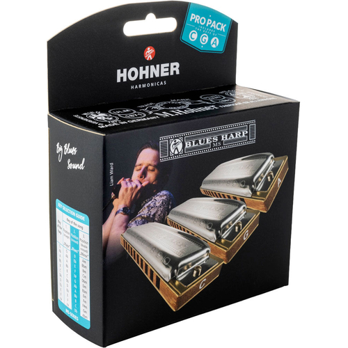 Hohner Blues Harp® Harmonica Pro Pack 3 Pack