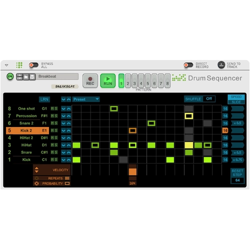 Reason Drum Sequencer Rack Extension