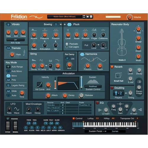 Reason Friktion Modeled Strings Rack Extension