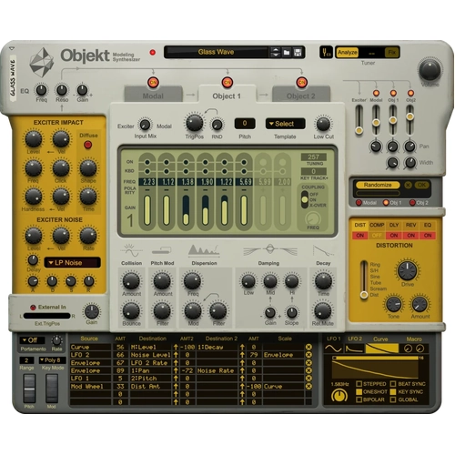 Reason Objekt Physical Modeling Synthesizer Rack Extension