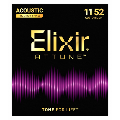 Elixir Attune Phosphor Bronze Custom Light 11-52
