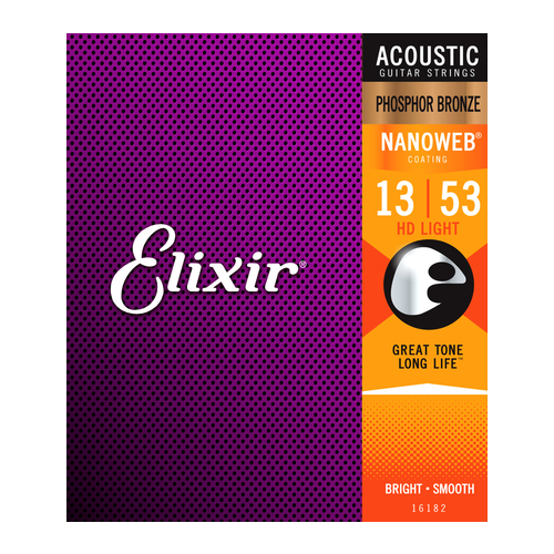Elixir Phosphor Bronze Nanoweb 13-53