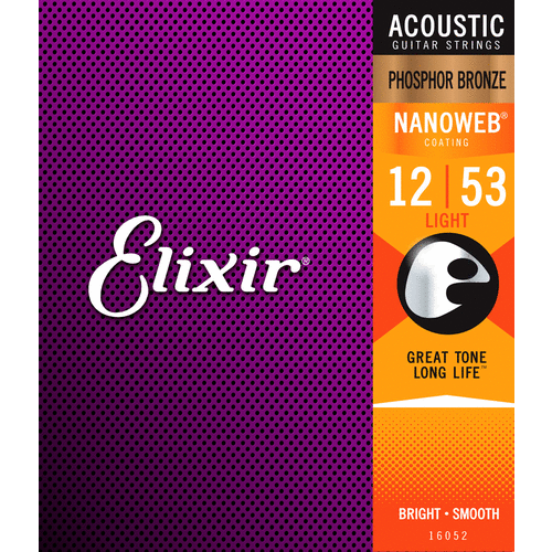 Elixir Phosphor Bronze Nanoweb 12-53