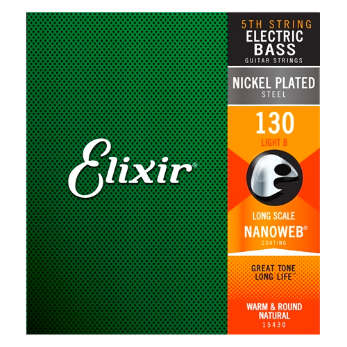 Elixir Bass Nickel Plated Nanoweb Single .130