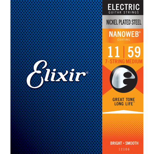 Elixir Nickel Plated Steel Nanoweb 7 String 11-59