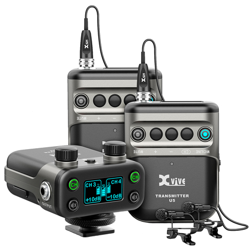 Xvive U5 Camera-Mount w/ Lav Mic & 2 Transmitter