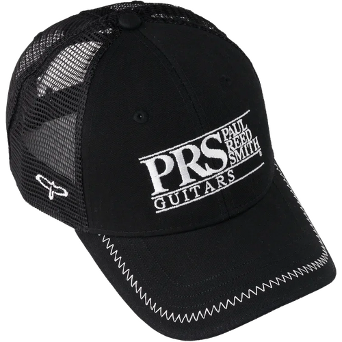 PRS Black Trucker Hat - White Logo