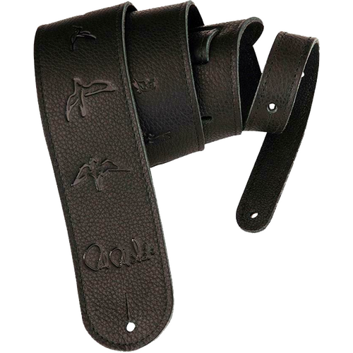 PRS Black Leather Birds Guitar Strap