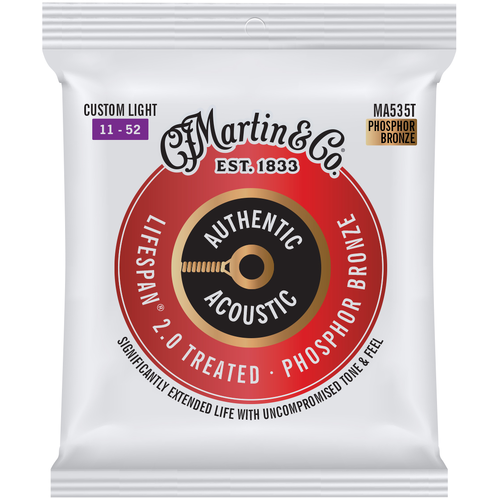 Martin Authentic Acoustic Lifespan 2.0 Phosphor Bronze MA535T 11-52