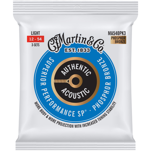 Martin Authentic Acoustic SP Phosphor Bronze MA540PK3 12-54 - 3 Pack