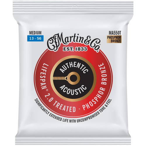 Martin Authentic Acoustic Lifespan 2.0 Phosphor Bronze MA550T 13-56