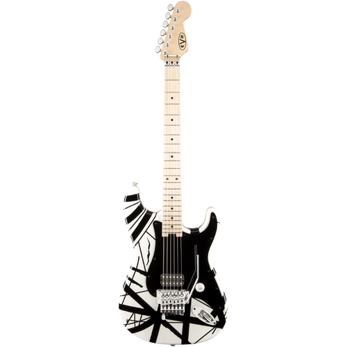 EVH Striped Series White with Black Stripes