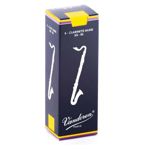 Vandoren B♭ Traditional Bass Clarinet Reeds - 5 Pack