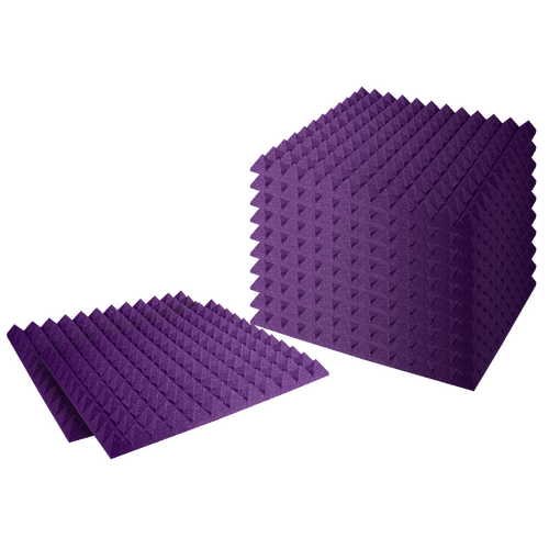 Auralex Studiofoam Pyramid 2x24x24" Purple - 12 Pack