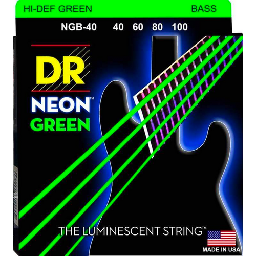 DR Strings NGB-40 Neon Green Bass 40-100