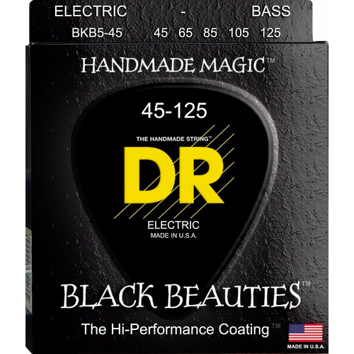 DR Strings BKB5-45 Black Beauties 5-String Bass 45-125