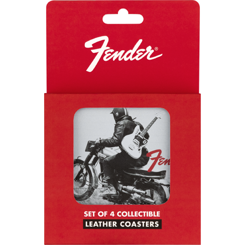 Fender Vintage Ads 4-Pk Coaster Set Black & White