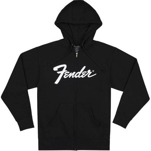 Fender Transition Logo Zip Front Hoodie Black Size Large