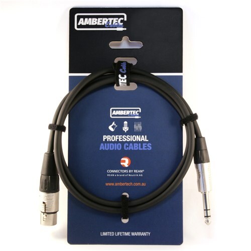 AmberTEC Rean XLR-F to 6.35mm TRS Cable