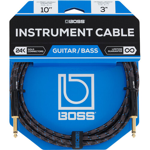 BOSS BIC-10 Instrument Cable 10ft/3m