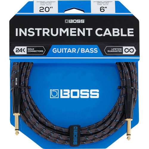 BOSS BIC-20 Instrument Cable 20ft/6m