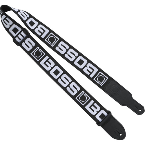 BOSS Monogram Instrument Strap - Black/White Logo