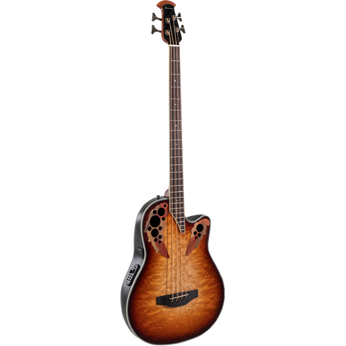 Ovation Celebrity Elite Exotic Bass Cognac Burst